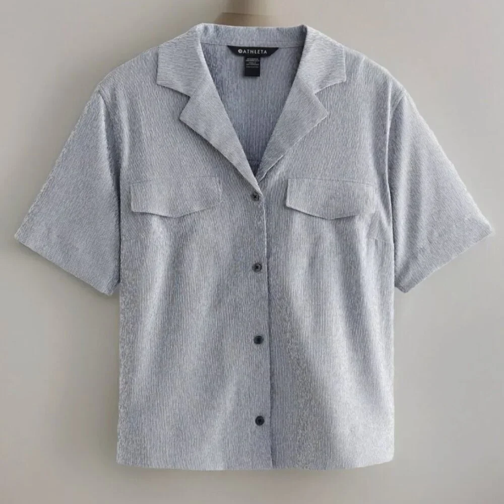 XS Oversized - ATHLETA - Echo Top Quick Drying Gray NEW $99 msrp - Picture 4 of 6